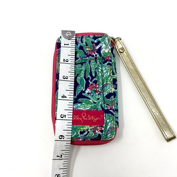 Lilly Pulitzer Trunk Show Bright Navy Carded ID SmartPhone Preppy Wristlet - Picture 3 of 6